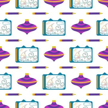 Seamless pattern. Vector background for children 스톡 일러스트