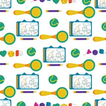 Seamless pattern. Vector background for children Illustrazione stock