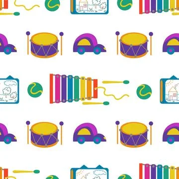Seamless pattern. Vector background for children 库存插图
