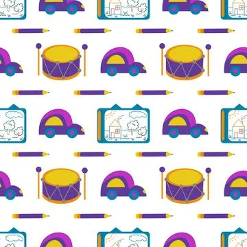 Seamless pattern. Vector background for children 스톡 일러스트