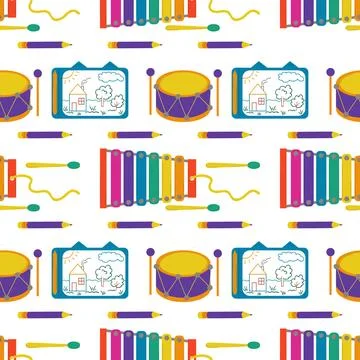 Seamless pattern. Vector background for children Illustrazione stock