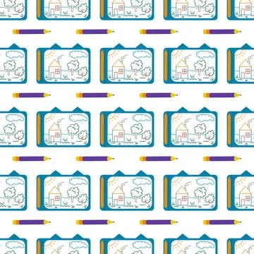 Seamless pattern. Vector background for children 스톡 일러스트