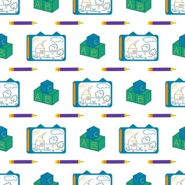 Seamless pattern. Vector background for children Illustrazione stock
