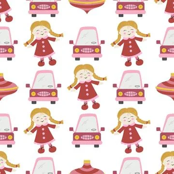 Seamless pattern. Vector background for children 스톡 일러스트