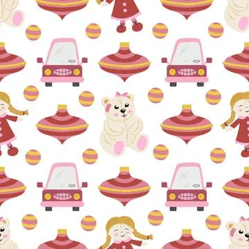 Seamless pattern. Vector background for children Illustrazione stock