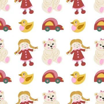 Seamless pattern. Vector background for children 스톡 일러스트