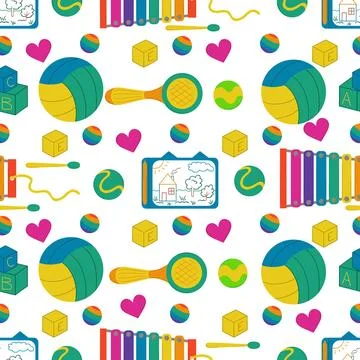 Seamless pattern. Vector background for children 스톡 일러스트