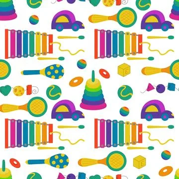 Seamless pattern. Vector background for children 스톡 일러스트