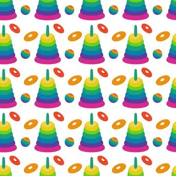 Seamless pattern. Vector background for children 스톡 일러스트