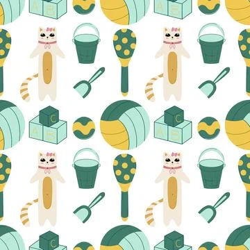 Seamless pattern. Vector background for children 스톡 일러스트