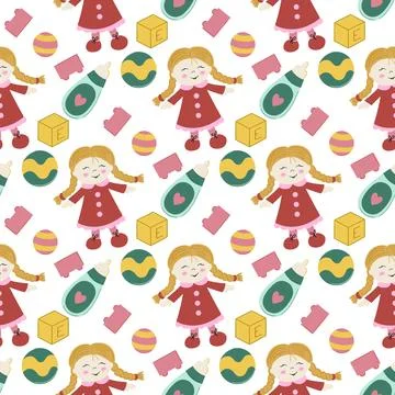 Seamless pattern. Vector background for children 스톡 일러스트