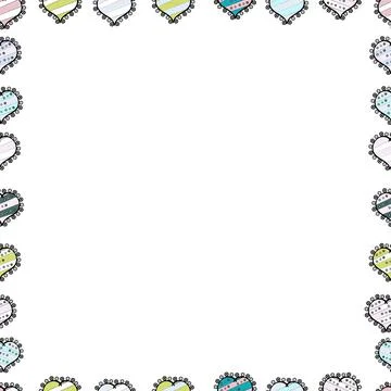Seamless pattern. Vector Background seamless pattern with hand drawn Frame doodl Stock Illustration