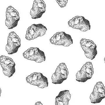 Seamless pattern vector chicken nuggets sketch hand drawn Stock Illustration