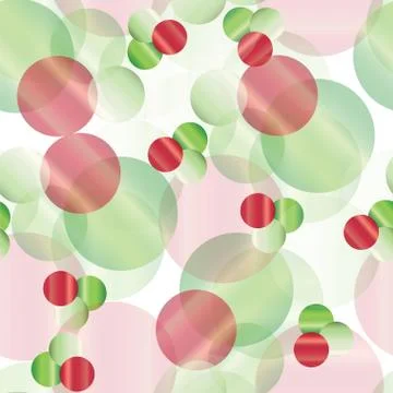 Seamless pattern vector with circles in red and green colors Stock Illustration