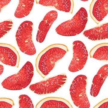 Seamless pattern in vector with citrus fruit 스톡 일러스트