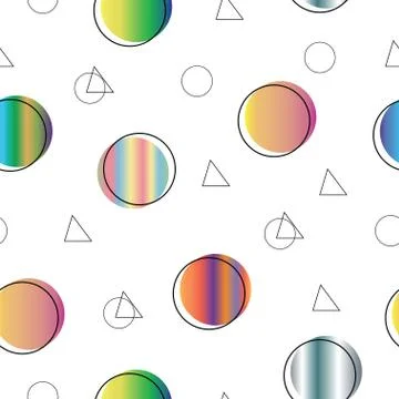 Seamless pattern vector with colorful circles Stock Illustration