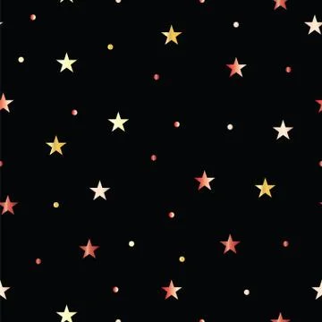 Seamless pattern vector with colorful stars Stock Illustration