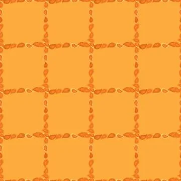 Seamless pattern. Vector. Comic style doodle frame consists of orange, yellow an Stock Illustration