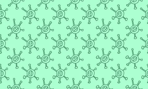 Seamless pattern with vector coronavirus ilustration 스톡 일러스트