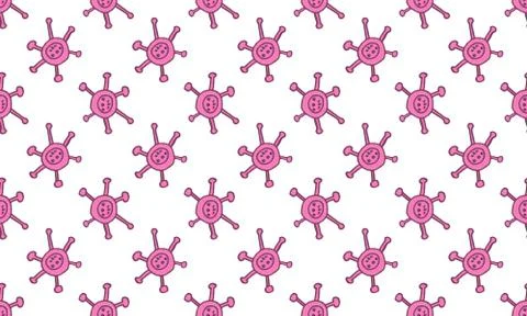 Seamless pattern with vector coronavirus ilustration Illustrazione stock