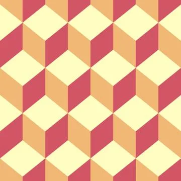 Seamless pattern vector cube art Illustrazione stock
