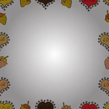 Seamless pattern. Vector. Decorative vintage frames and borders. Doodles pattern Stock Illustration