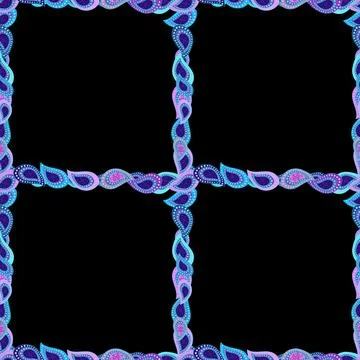 Seamless pattern. Vector. Doodles pattern style. Border design is pattern in doo Illustrazione stock