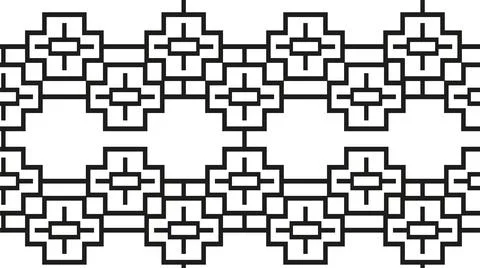 Seamless pattern. Vector elements in the form in the style of Russian folk. Stock Illustration