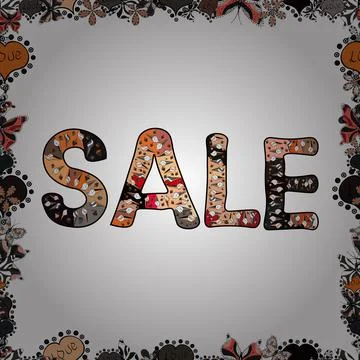 Seamless pattern. Vector format. Sale Discount background for the online store, Stock Illustration