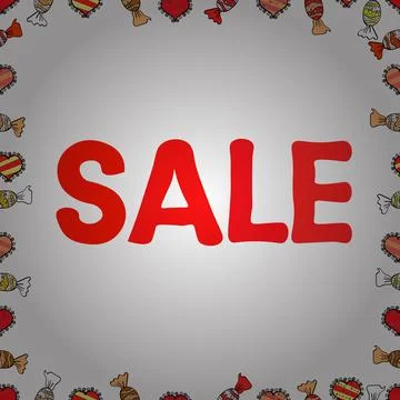 Seamless pattern. Vector format. Sale Discount background for the online store, Stock Illustration
