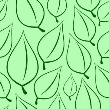 Seamless pattern with vector green leaf shape イラスト素材