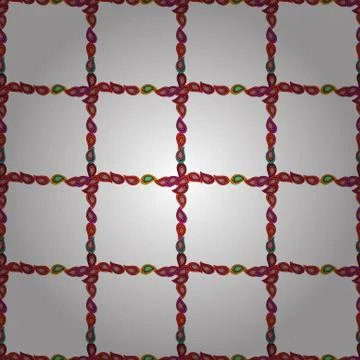 Seamless pattern. Vector. Hand drawn vector border frame doodles. Stock Illustration