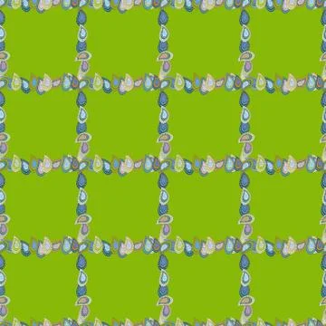 Seamless pattern. Vector. Hand drawn frames. Vintage doodle sketch picture frame Stock Illustration