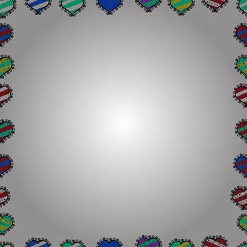 Seamless pattern. Vector. Hand drawn frames. Vintage doodle sketch picture frame Stock Illustration