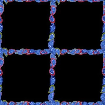 Seamless pattern. Vector. Hand drawn vector border frame doodles. Illustrazione stock