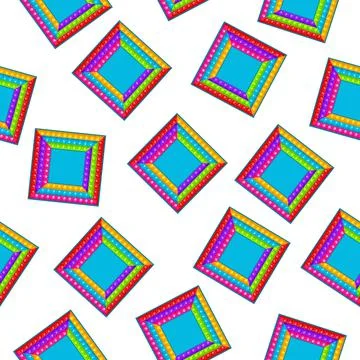 Seamless pattern. Vector hand-drawn cartoon illustration of the logo icon. Stock Illustration