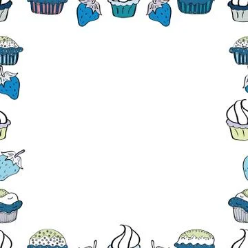 Seamless pattern. Vector illustration. Hand-drawn doodle frames.Illustration in Stock Illustration