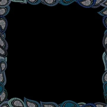 Seamless pattern. Vector illustration. Hand-drawn doodle frames.Illustration in Stock Illustration