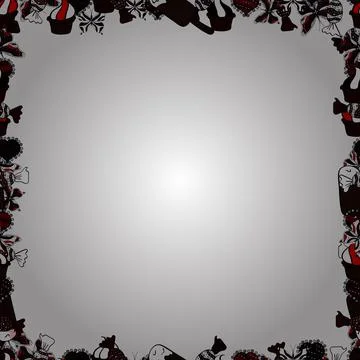 Seamless pattern. Vector illustration. Hand-drawn doodle frames.Illustration in Stock Illustration