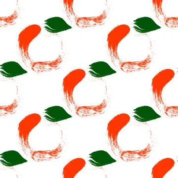 Seamless pattern vector illustration red apple on white Stock Illustration