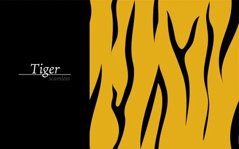 Seamless pattern: vector illustration of tiger pattern Stock Illustration