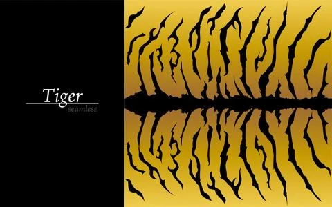 Seamless pattern: vector illustration of tiger pattern Stock Illustration