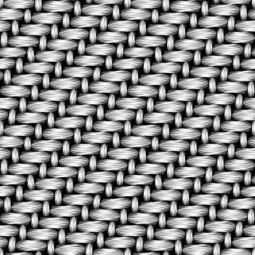 Seamless pattern vector of knit fabric in black and white. can be tiled Stock Illustration