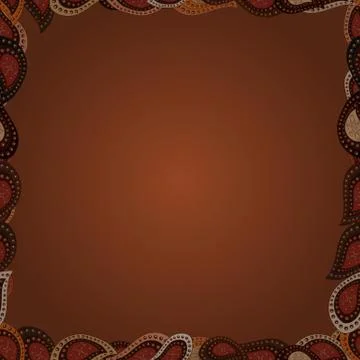 Seamless pattern. Vector. Picture in brown, orange and beige colors. Doodles ele Stock Illustration