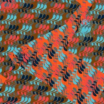 Seamless pattern with vector repeat elements Illustrazione stock