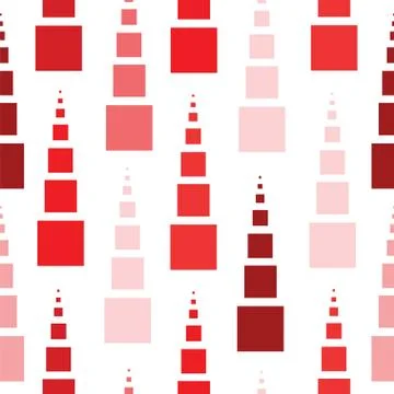 Seamless pattern vector with squares in red colors Stock Illustration