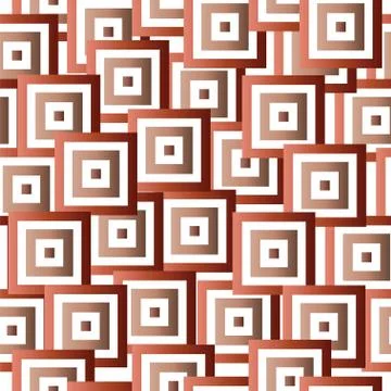 Seamless pattern vector with squares in red and brown colors Stock Illustration