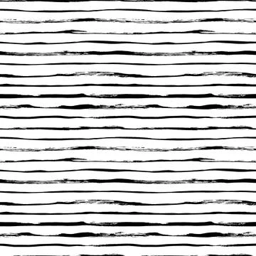 Seamless pattern with vector thin brush lines. Stock Illustration