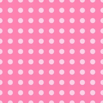 Seamless pattern vector with white polka dots on pink color background For de 스톡 일러스트