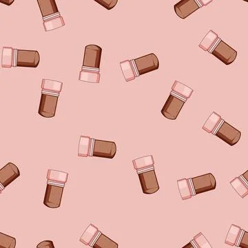 Seamless pattern vegan deodorant eco friendly cartoon vector Stock Illustration